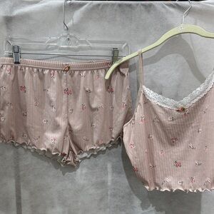 Floral Pink Sleepwear Set
